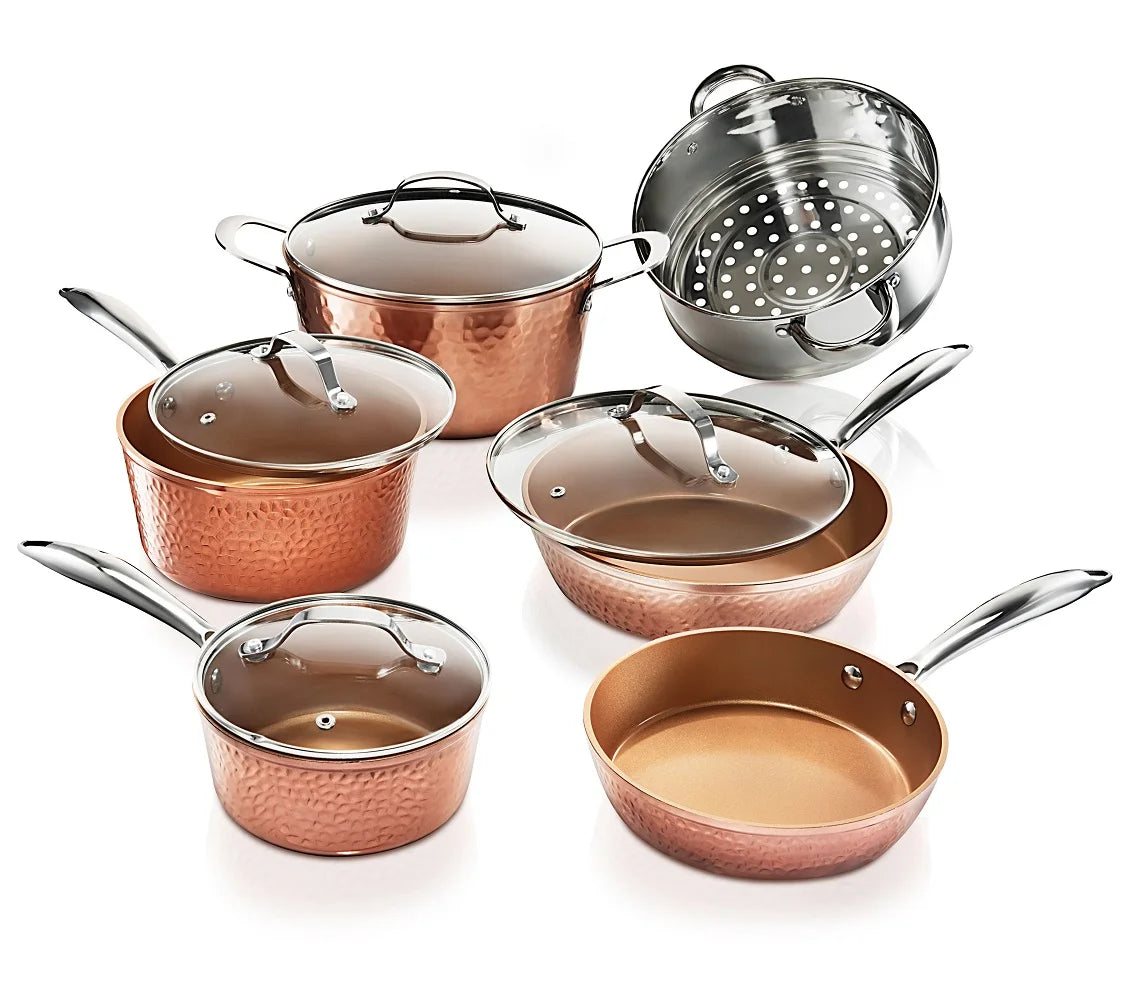 Gotham Steel Hammered Collection 10-Piece Nonstick Cookware Set