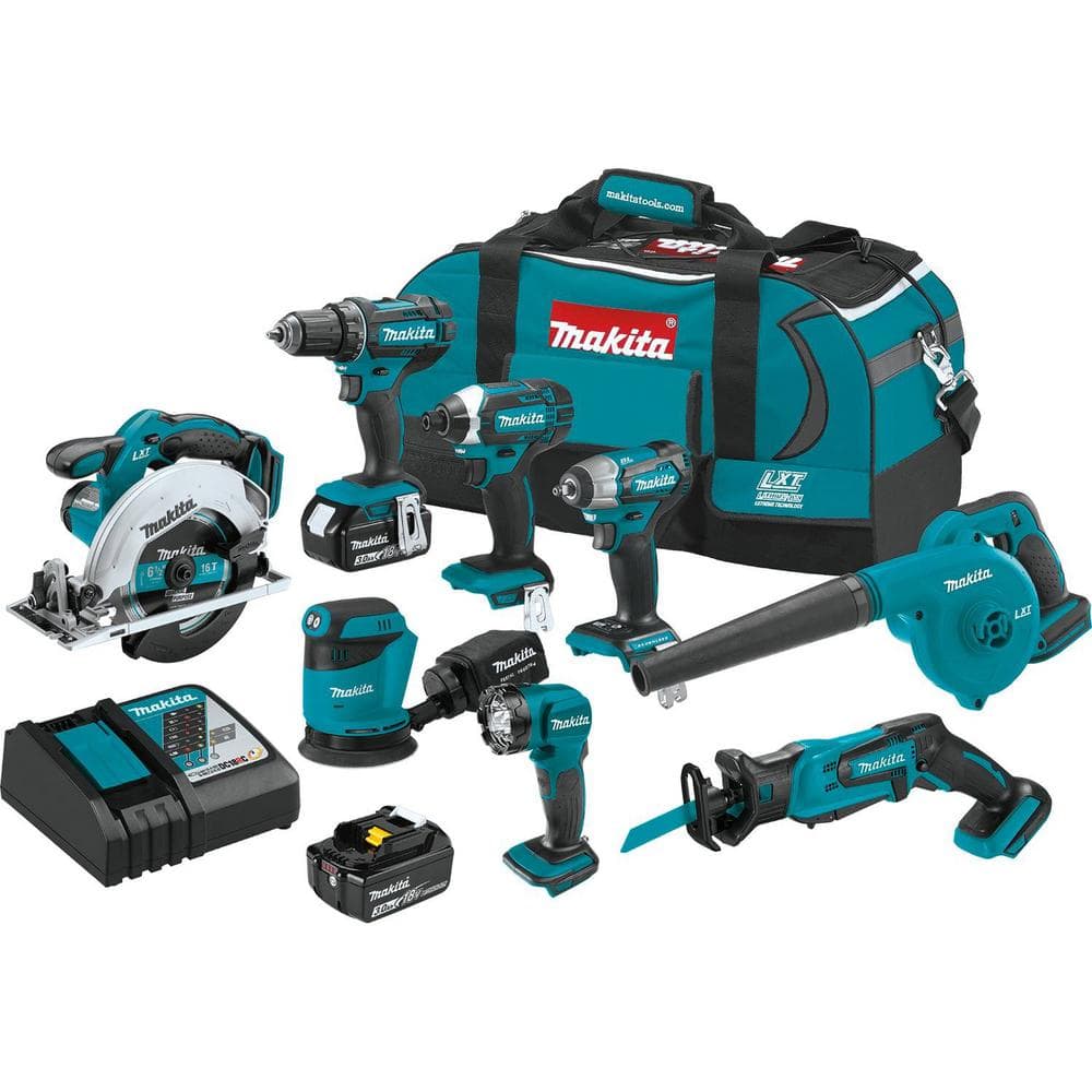 Makita 18V LXT Lithium-Ion 8-Piece Cordless Power Tool Kit