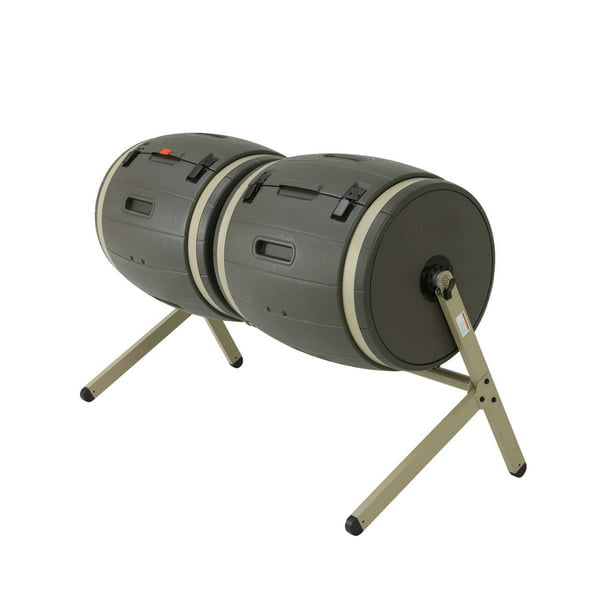 Lifetime 100-Gallon Double Bin Rotating Tumbling Composter