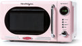 Nostalgia Retro 0.7 Cu Ft 700W Vintage Countertop Microwave (Pink)