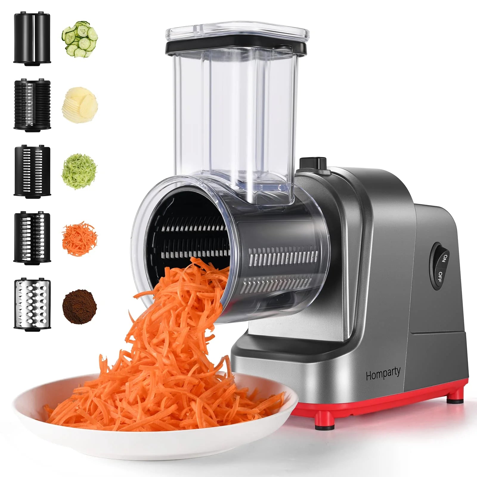 Electric Cheese Grater 250W Electric Slicer Shredder